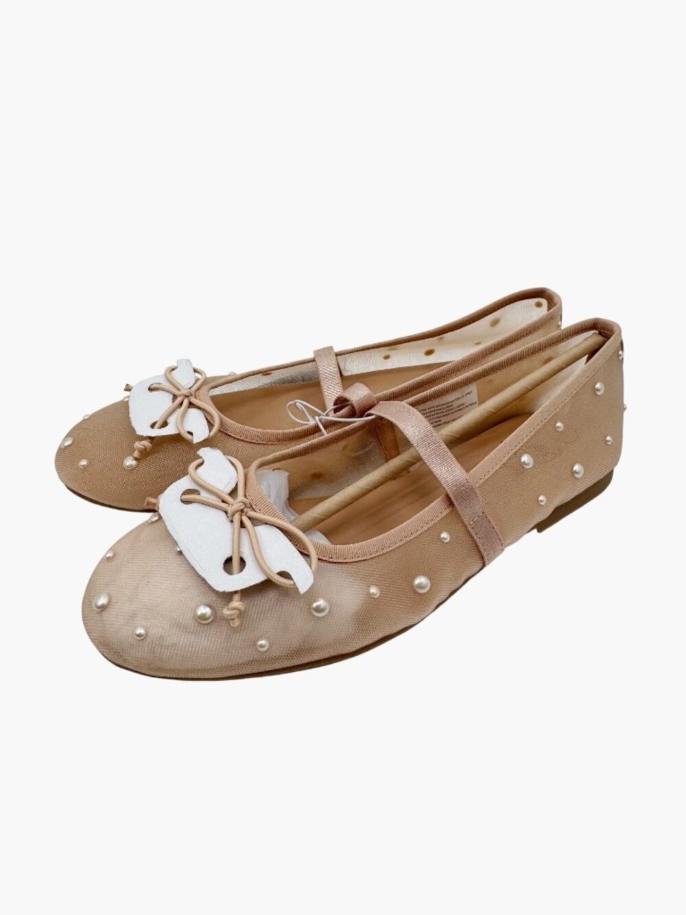 NEW art class Kids' Fleur Mesh Pearl Ballet Flats - Blush - Size 4